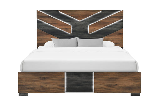 Optimus Brown/Black King Bed - OPTIMUS-BRWN/BLK-KB