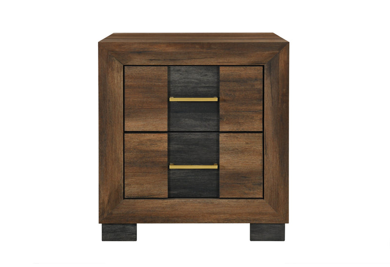 Optimus Brown/Black Nightstand - OPTIMUS-BRWN/BLK-NS