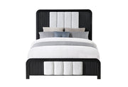 Beckett White/Black Queen Bed - BECKETT-WHT/BLK-QB