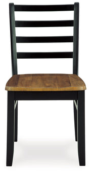 Blondon Brown/Black Dining Table and 6 Chairs (Set of 7) - D413-425