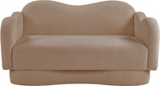 Bloom 58" Teddy Fabric Upholstered Upholstered Loveseat in Beige - 44006Beige-L