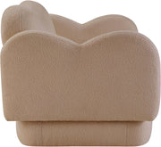 Bloom 58" Teddy Fabric Upholstered Upholstered Loveseat in Beige - 44006Beige-L