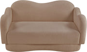 Bloom 58" Teddy Fabric Upholstered Upholstered Loveseat in Beige - 44006Beige-L