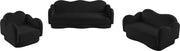 Bloom 58" Teddy Fabric Upholstered Upholstered Loveseat in Black - 44006Black-L