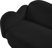 Bloom 58" Teddy Fabric Upholstered Upholstered Loveseat in Black - 44006Black-L