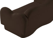 Bloom 58" Teddy Fabric Upholstered Upholstered Loveseat in Brown - 44006Brown-L