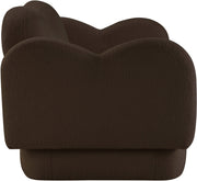 Bloom 58" Teddy Fabric Upholstered Upholstered Loveseat in Brown - 44006Brown-L