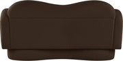 Bloom 58" Teddy Fabric Upholstered Upholstered Loveseat in Brown - 44006Brown-L
