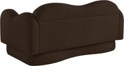 Bloom 58" Teddy Fabric Upholstered Upholstered Loveseat in Brown - 44006Brown-L