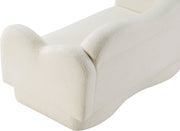 Bloom 58" Teddy Fabric Upholstered Upholstered Loveseat in Cream - 44006Cream-L