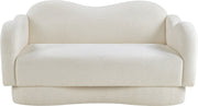 Bloom 58" Teddy Fabric Upholstered Upholstered Loveseat in Cream - 44006Cream-L