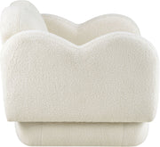 Bloom 58" Teddy Fabric Upholstered Upholstered Loveseat in Cream - 44006Cream-L