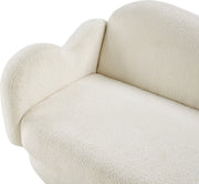 Bloom 58" Teddy Fabric Upholstered Upholstered Loveseat in Cream - 44006Cream-L