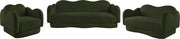 Bloom 58" Teddy Fabric Upholstered Upholstered Loveseat in Green - 44006Green-L