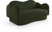 Bloom 58" Teddy Fabric Upholstered Upholstered Loveseat in Green - 44006Green-L