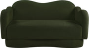 Bloom 58" Teddy Fabric Upholstered Upholstered Loveseat in Green - 44006Green-L