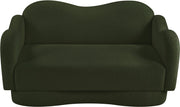 Bloom 58" Teddy Fabric Upholstered Upholstered Loveseat in Green - 44006Green-L
