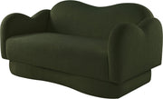 Bloom 58" Teddy Fabric Upholstered Upholstered Loveseat in Green - 44006Green-L