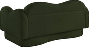 Bloom 58" Teddy Fabric Upholstered Upholstered Loveseat in Green - 44006Green-L