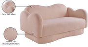 Bloom 58" Teddy Fabric Upholstered Upholstered Loveseat in Pink - 44006Pink-L