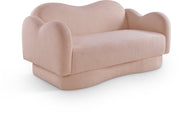 Bloom 58" Teddy Fabric Upholstered Upholstered Loveseat in Pink - 44006Pink-L