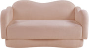Bloom 58" Teddy Fabric Upholstered Upholstered Loveseat in Pink - 44006Pink-L