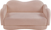 Bloom 58" Teddy Fabric Upholstered Upholstered Loveseat in Pink - 44006Pink-L