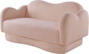 Bloom 58" Teddy Fabric Upholstered Upholstered Loveseat in Pink - 44006Pink-L