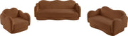 Bloom 58" Teddy Fabric Upholstered Upholstered Loveseat in Saddle - 44006Saddle-L