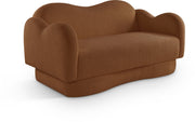 Bloom 58" Teddy Fabric Upholstered Upholstered Loveseat in Saddle - 44006Saddle-L