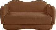 Bloom 58" Teddy Fabric Upholstered Upholstered Loveseat in Saddle - 44006Saddle-L