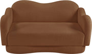 Bloom 58" Teddy Fabric Upholstered Upholstered Loveseat in Saddle - 44006Saddle-L