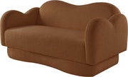 Bloom 58" Teddy Fabric Upholstered Upholstered Loveseat in Saddle - 44006Saddle-L