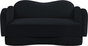 Bloom 58" Velvet Upholstered Upholstered Loveseat in Black - 44007Black-L