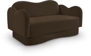 Bloom 58" Velvet Upholstered Upholstered Loveseat in Brown - 44007Brown-L