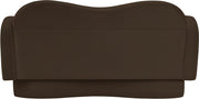 Bloom 58" Velvet Upholstered Upholstered Loveseat in Brown - 44007Brown-L