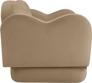 Bloom 58" Velvet Upholstered Upholstered Loveseat in Camel - 44007Camel-L