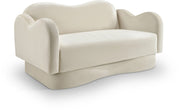 Bloom 58" Velvet Upholstered Upholstered Loveseat in Cream - 44007Cream-L
