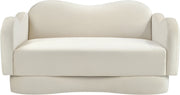 Bloom 58" Velvet Upholstered Upholstered Loveseat in Cream - 44007Cream-L