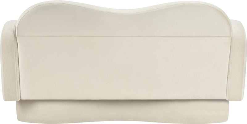 Bloom 58" Velvet Upholstered Upholstered Loveseat in Cream - 44007Cream-L