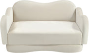 Bloom 58" Velvet Upholstered Upholstered Loveseat in Cream - 44007Cream-L