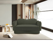 Bloom 58" Velvet Upholstered Upholstered Loveseat in Green - 44007Green-L