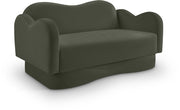 Bloom 58" Velvet Upholstered Upholstered Loveseat in Green - 44007Green-L