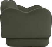 Bloom 58" Velvet Upholstered Upholstered Loveseat in Green - 44007Green-L