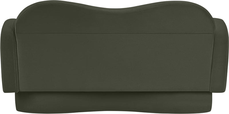 Bloom 58" Velvet Upholstered Upholstered Loveseat in Green - 44007Green-L