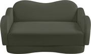 Bloom 58" Velvet Upholstered Upholstered Loveseat in Green - 44007Green-L