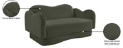 Bloom 58" Velvet Upholstered Upholstered Loveseat in Green - 44007Green-L