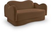 Bloom 58" Velvet Upholstered Upholstered Loveseat in Saddle - 44007Saddle-L