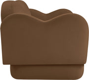 Bloom 58" Velvet Upholstered Upholstered Loveseat in Saddle - 44007Saddle-L