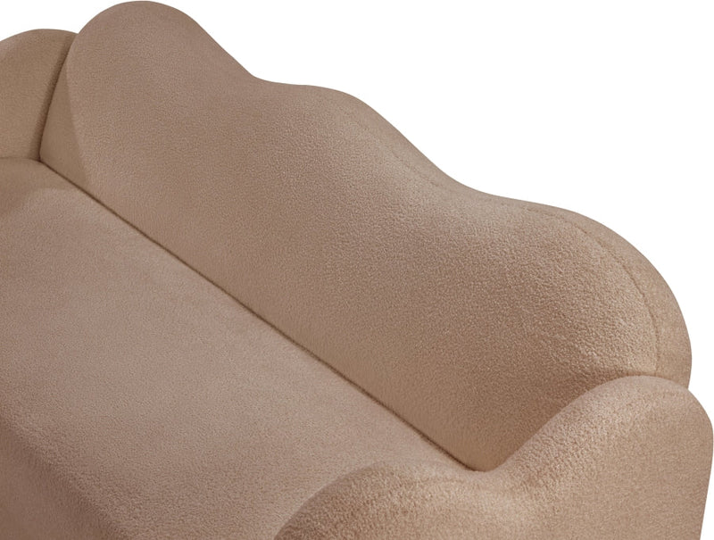 Bloom 82" Teddy Fabric Upholstered Upholstered Sofa in Beige - 44006Beige-S